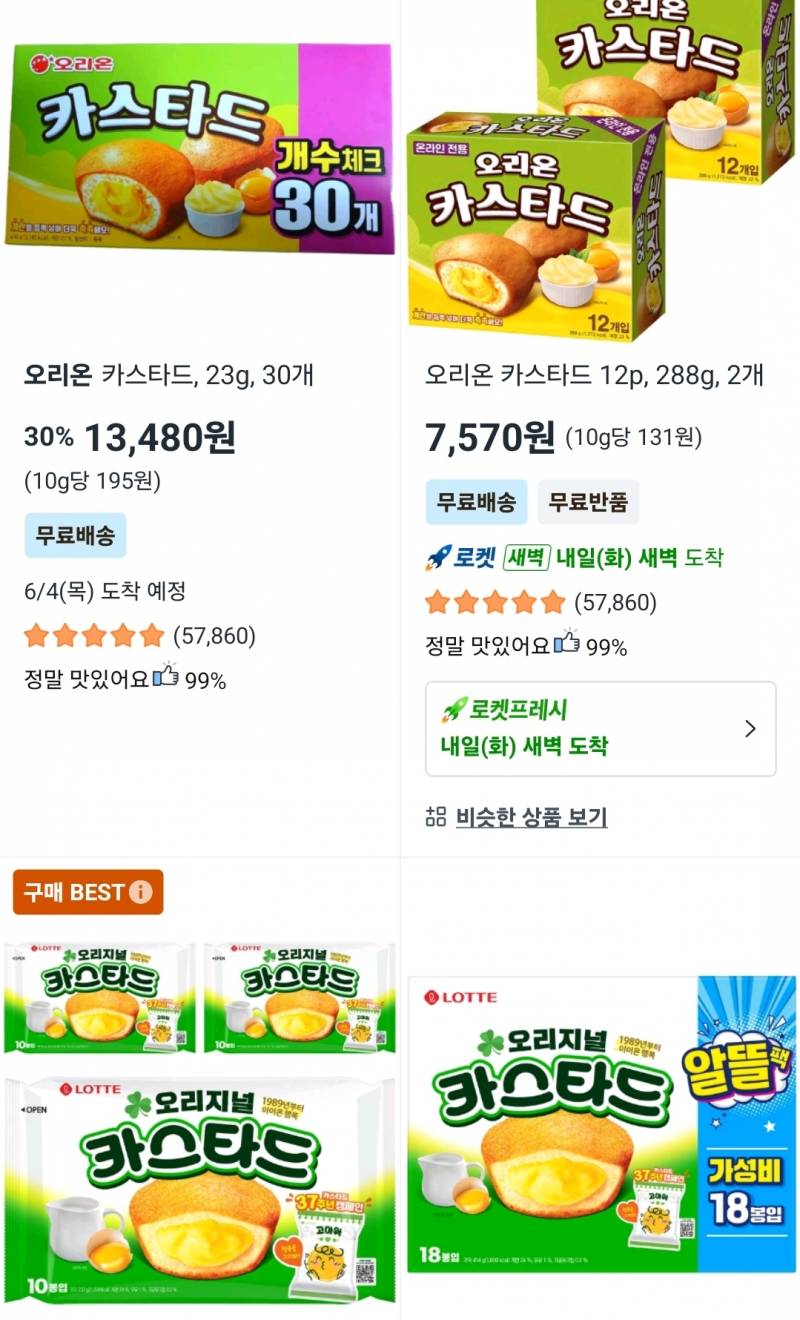 [잡담] 카스타드 오리온이 맛있어? 롯데가 맛있어..? | 인스티즈