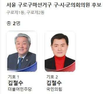 [잡담] 서울 구로구 김철수가 당선될거같음 | 인스티즈