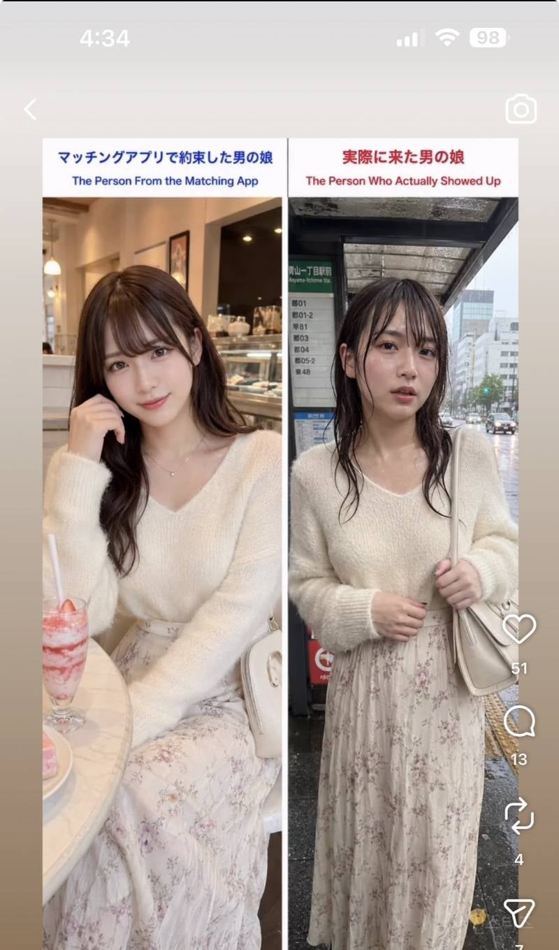 일본에서 화제인 인스타 vs 실물 차이 | 인스티즈