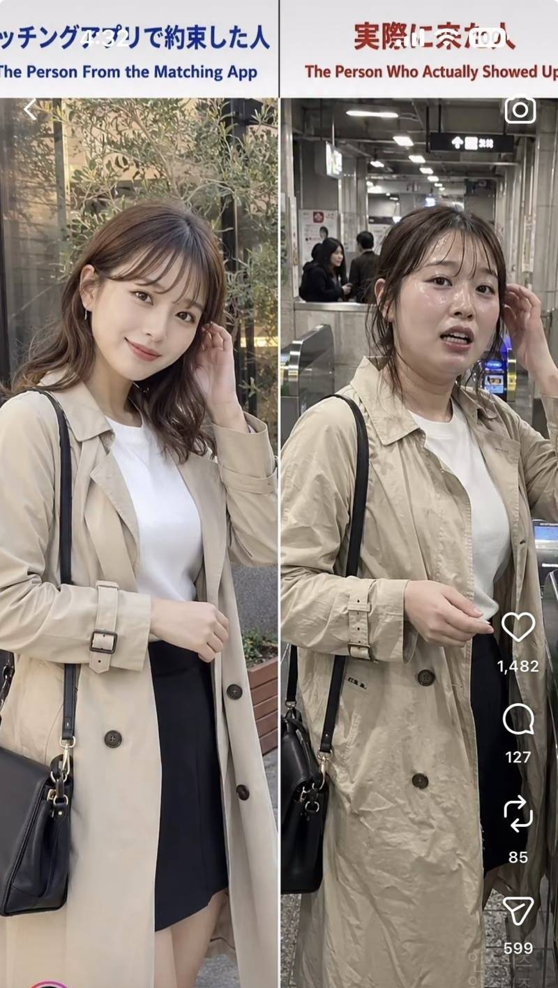 일본에서 화제인 인스타 vs 실물 차이 | 인스티즈
