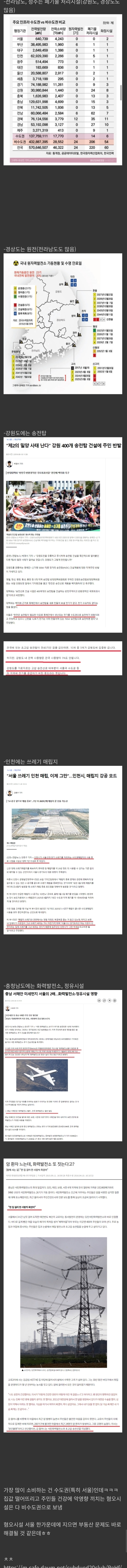 [정리글] 각종 혐오시설 지방에 떠넘기는 서울(전국에 골고루 나눠줌) | 인스티즈