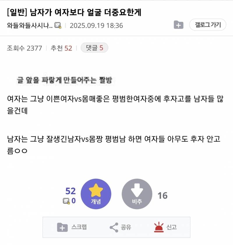 뚱녀랑 사귀는중인데 자존감이 정말 떨어진다... | 인스티즈