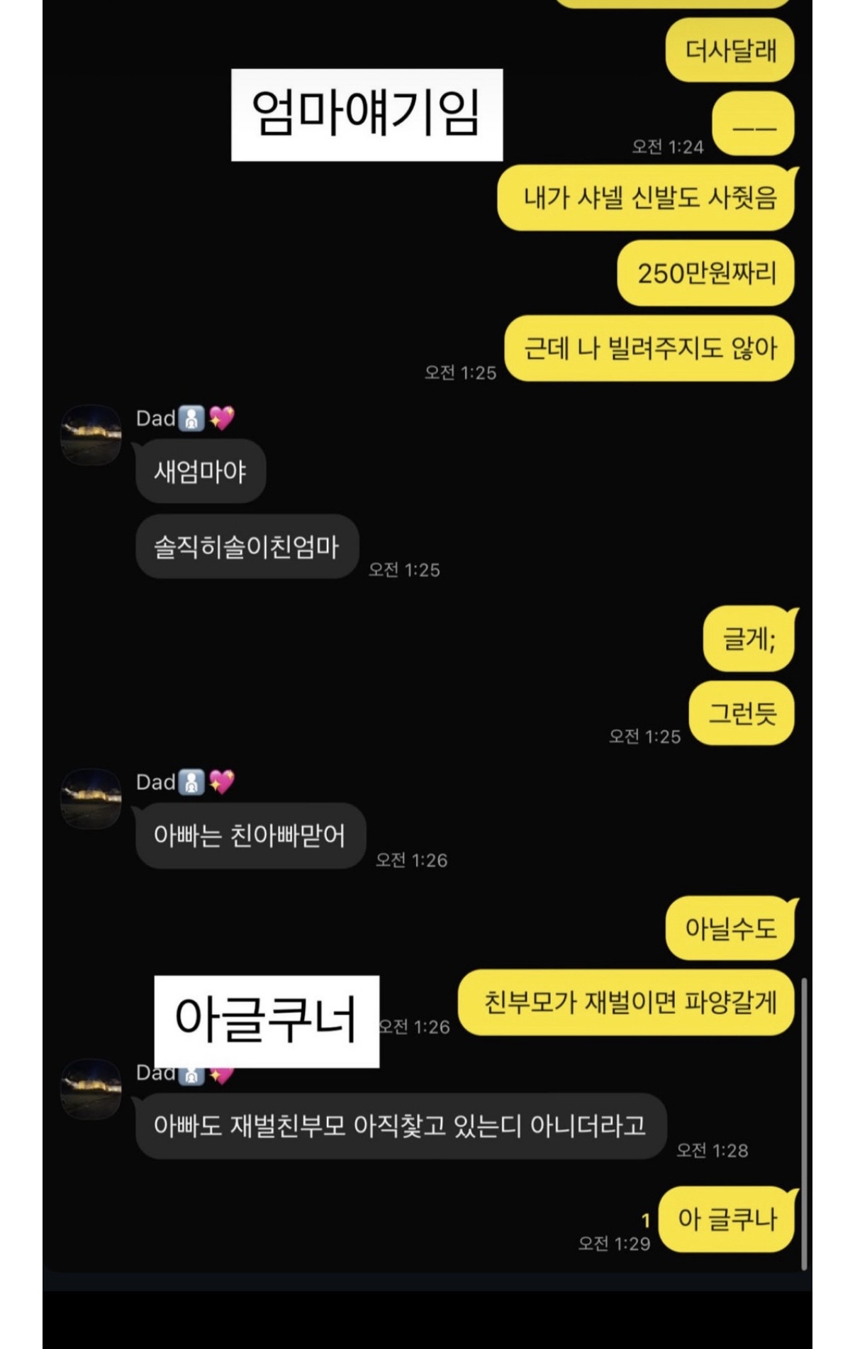 [마플] ㄱㅈㅁ 아빠랑 한 카톡도 ㄹㅇ 충격인디 | 인스티즈