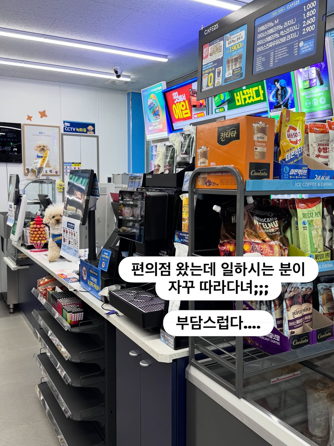 [잡담] 편의점 왔는데 일하는 분이 계속 따라다녀;;; 클레임 가능? | 인스티즈