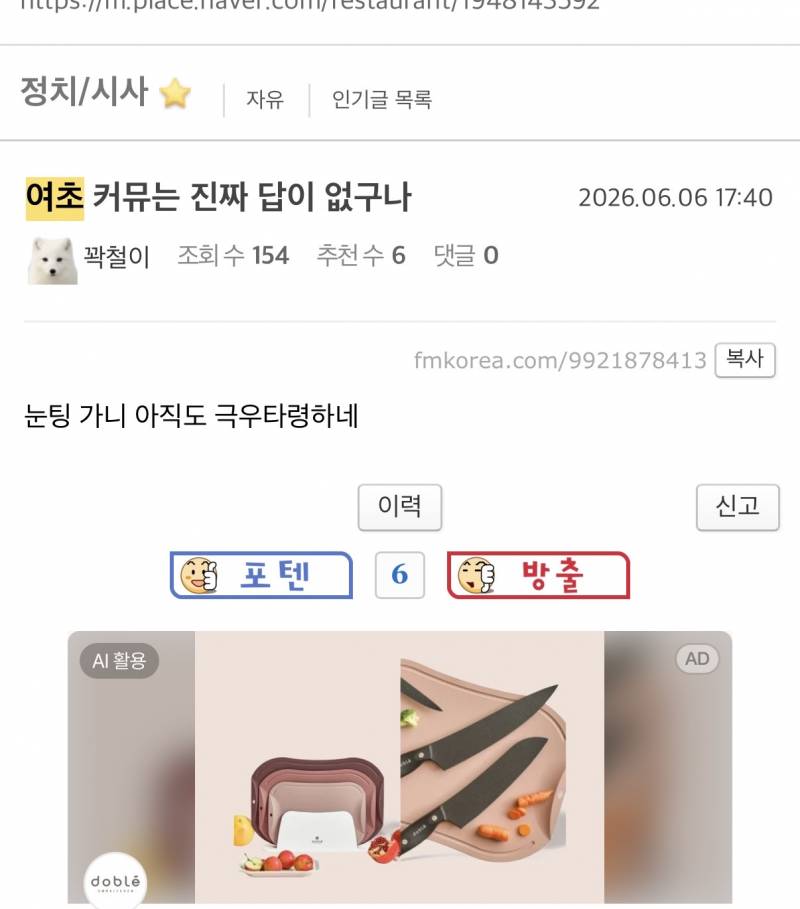 [잡담] 익들아 인기글에 쟤네 다 펨.베에서 몰려온 애들임 | 인스티즈