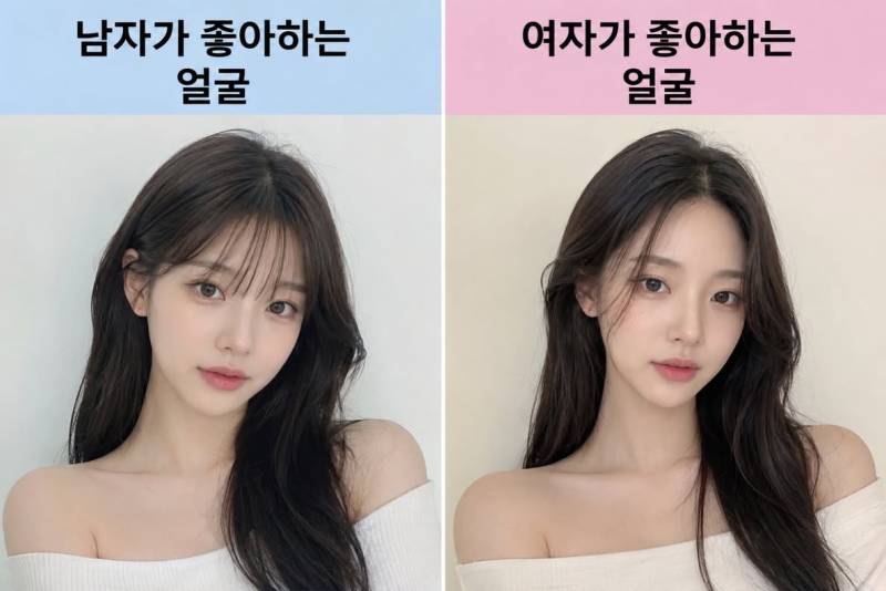 [잡담] 남자가 좋아하는 얼굴 vs 여자가 좋아하는 얼굴 | 인스티즈
