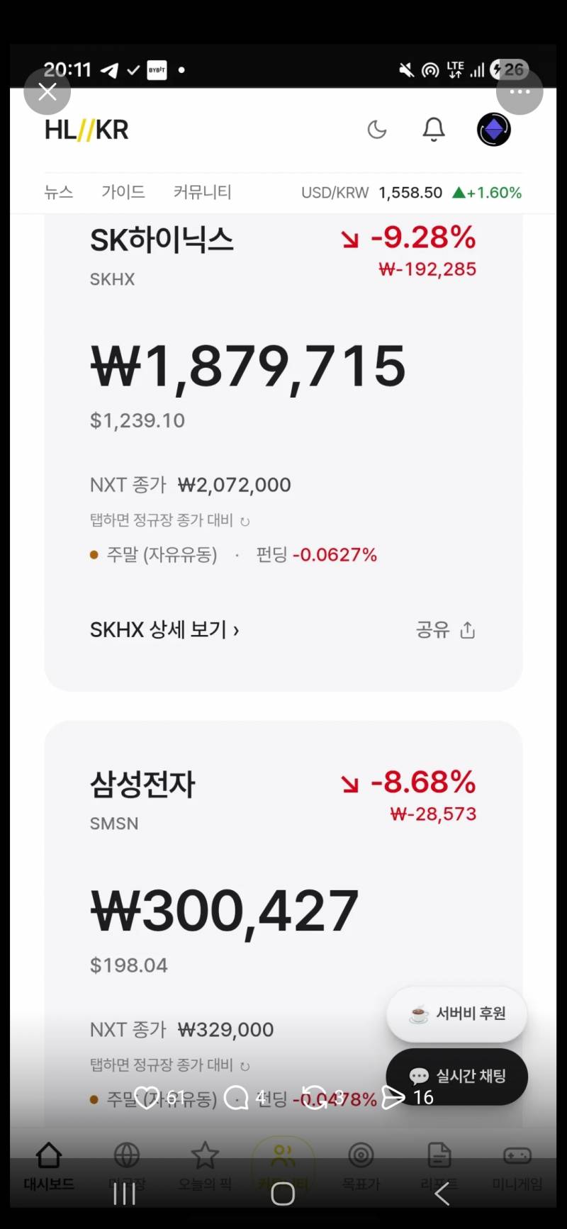 [잡담] 하닉 월욜 180만찍나... | 인스티즈