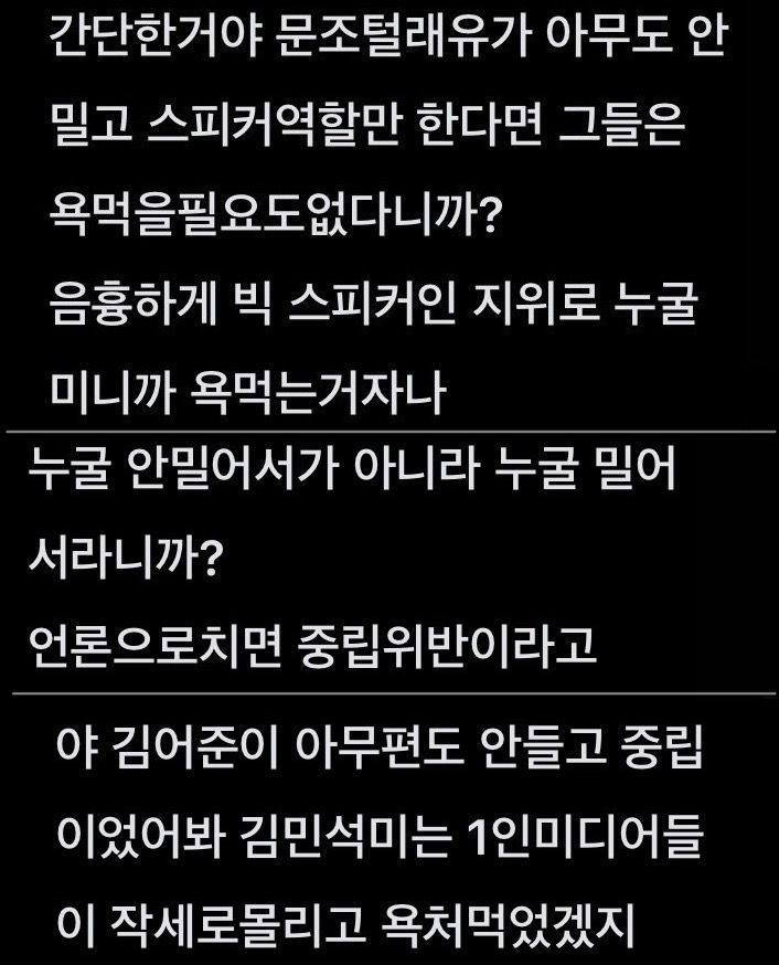 [잡담] 문조털래유 라며 왜 욕하는지 몰랐는데 결국 김민석 지지 안해서 였음 | 인스티즈