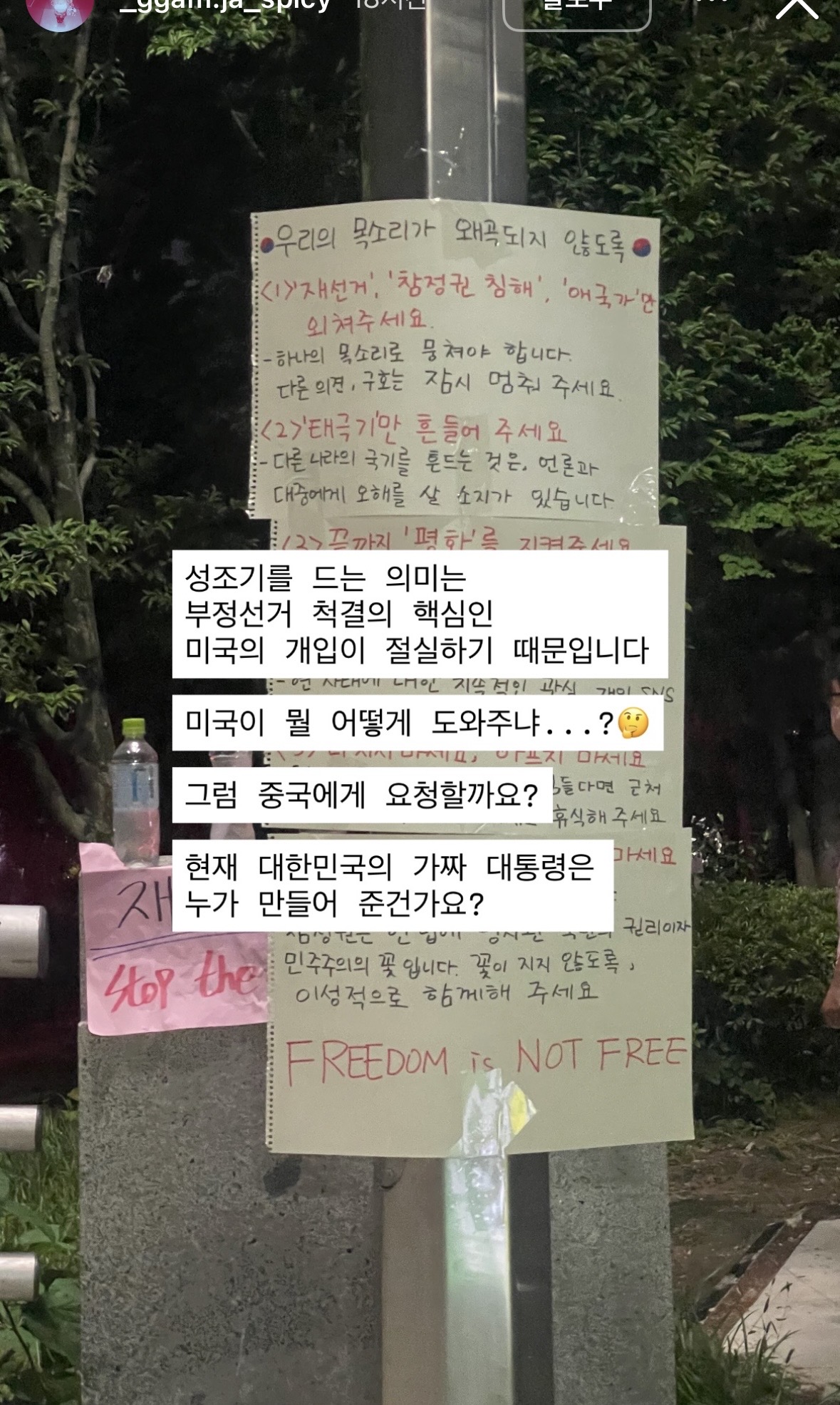[잡담] 시위에서 성조기 흔드는 이유래 | 인스티즈