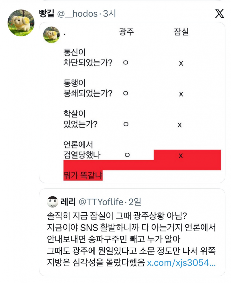 [잡담] 솔직히 지금 잠실이 그때 광주상황 아님? | 인스티즈
