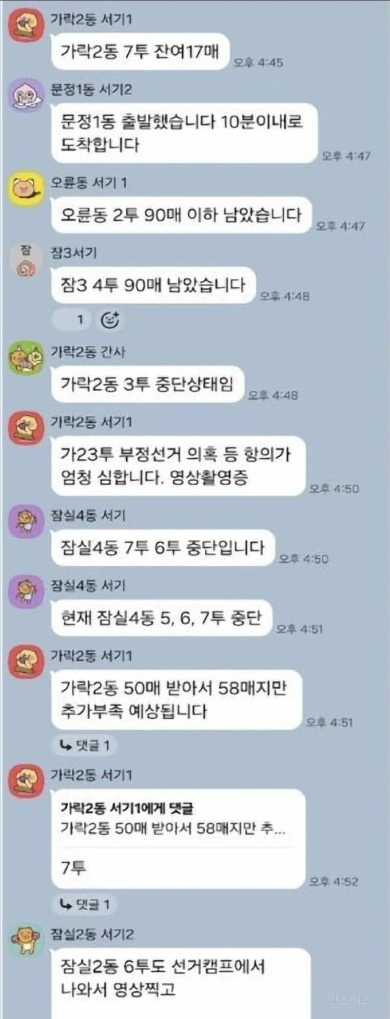 송파 공무원 단톡 폭로 터짐.kakaotalk | 인스티즈