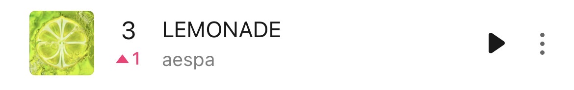 [정보/소식] [23:00] 멜론 차트 Top 100 에스파 LEMONADE 3위 | 인스티즈