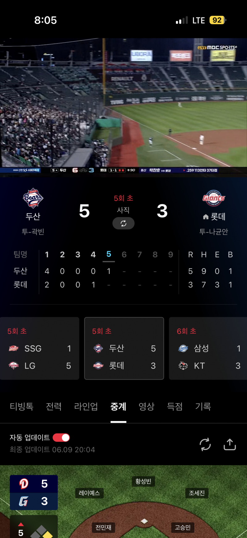 [잡담] 두산 6이야 5야? | 인스티즈