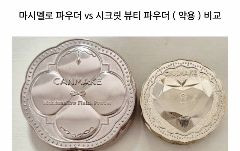 [잡담] 캔메이크 파우더 뭐가 더 좋아? 골라줘 | 인스티즈