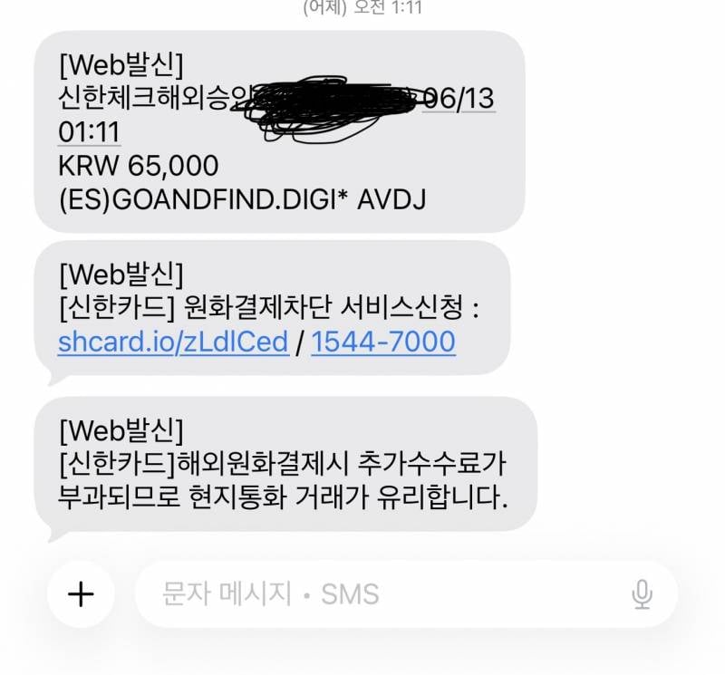 [잡담] 아제발 나 해외결제됐다고 문자욋는데 이게대체어디임? | 인스티즈