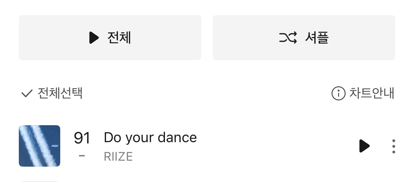 [정보/소식] RIIZE-'Do your dance' 멜론 일간 순위 | 인스티즈