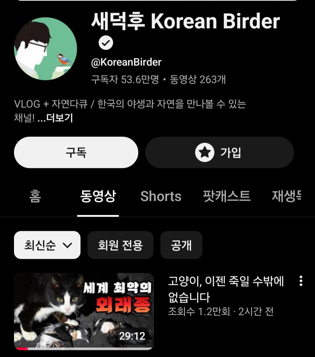 [정보/소식] 길고양이 살처분 하자는 유튜버 새덕후 | 인스티즈