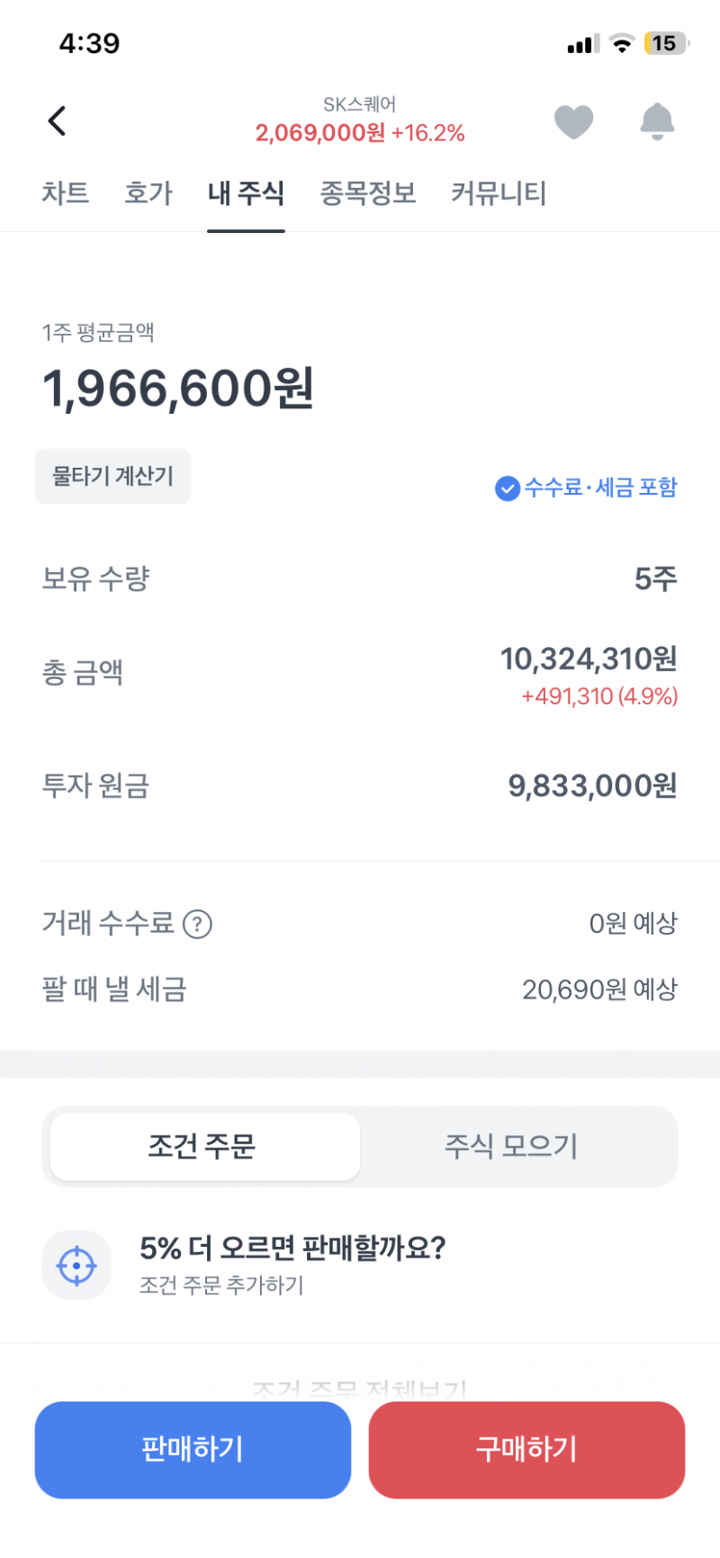 [잡담] sk스퀘어 늦게라도 탑승했는데 바로 50만원 먹여주네 | 인스티즈