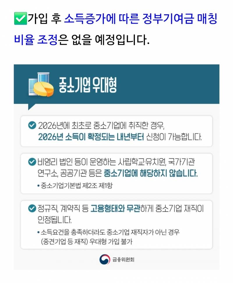 [잡담] 청년미래적금 말야 가입할 때랑 만기됐을 때 내 소득이 달라져도 지급유형은 변동없는거지? | 인스티즈