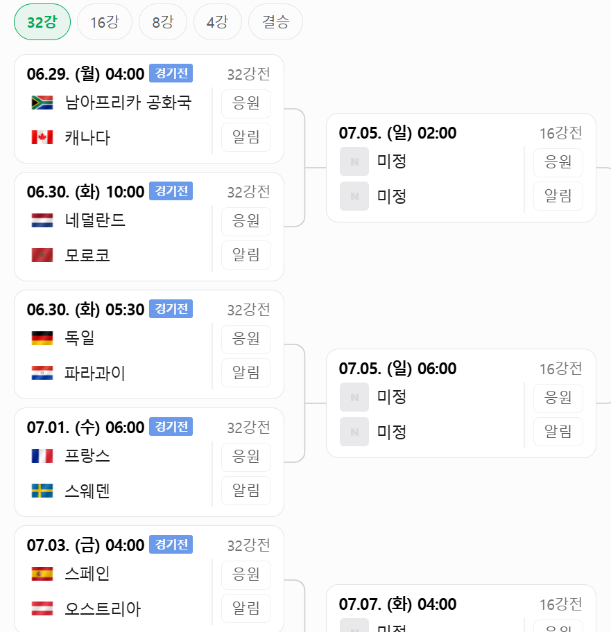 [정보/소식] 2026 북중미월드컵 32강 대진표 완성! 및 일정 및 시간 | 인스티즈