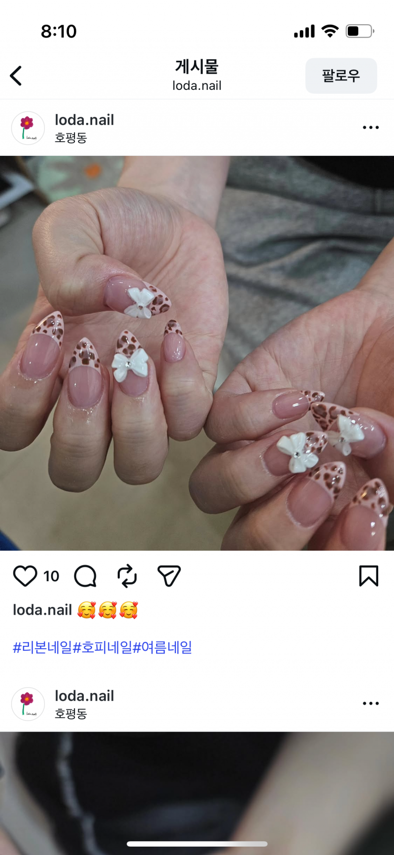 [잡담] 호피네일 둘 중 뭐할까 | 인스티즈