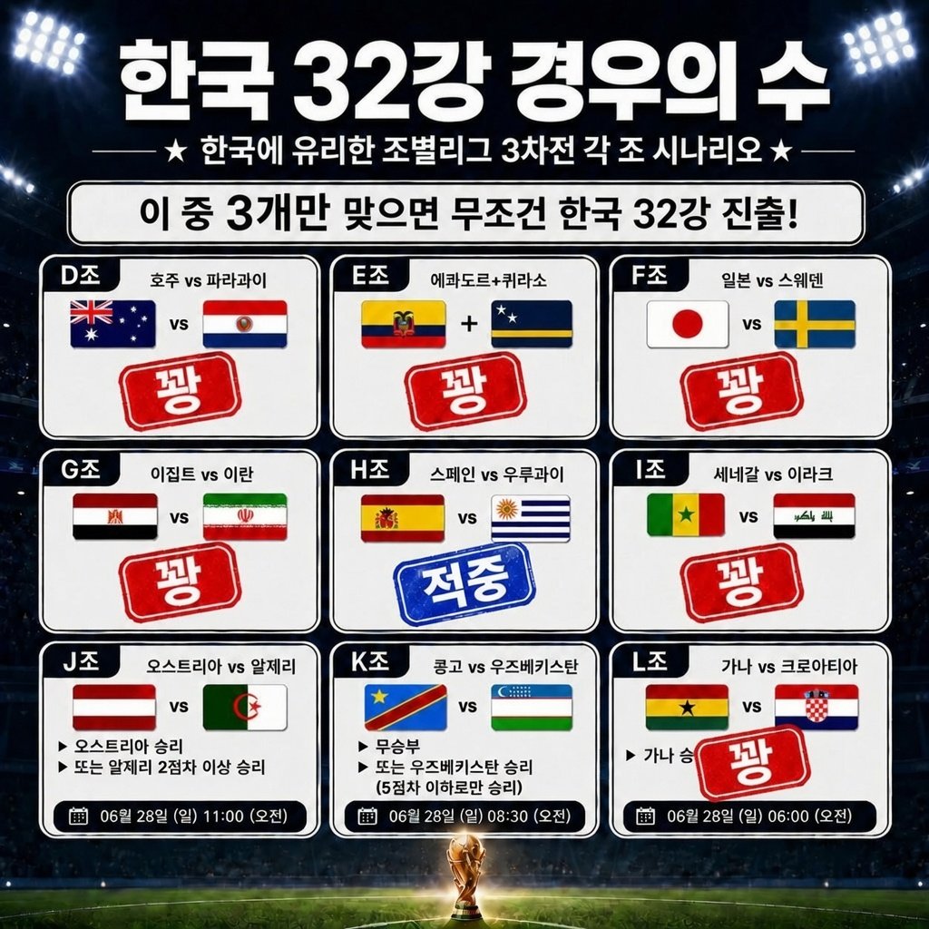 [정보/소식] 2026 북중미월드컵 이제 남은건 2개의 경우의수 그리고 32강표 업뎃.jpg | 인스티즈