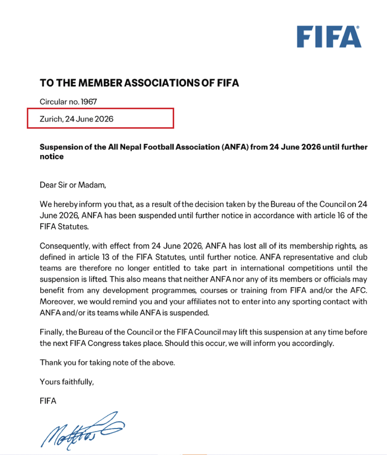 [정보/소식] '네팔' 축구협회, 제3자(정부) 개입으로 FIFA 회원국 자격 정지 통보 | 인스티즈