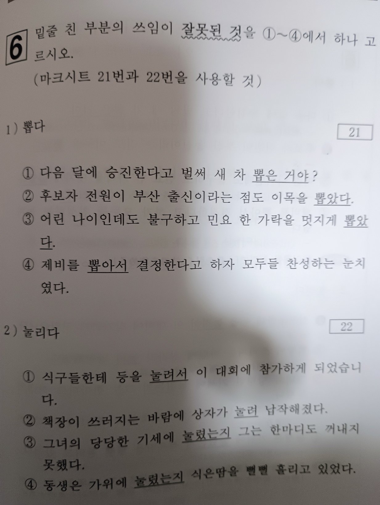 [잡담] 외국인이 보는 한글 능력시험 1급 문제래 너희들 알아? | 인스티즈