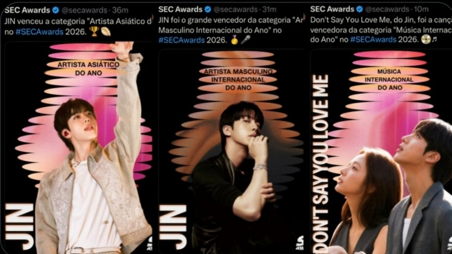 [정보/소식] 방탄소년단 진, 브라질 SEC Awards 2026 3관왕..글로벌 솔로 아티스트 존재 | 인스티즈