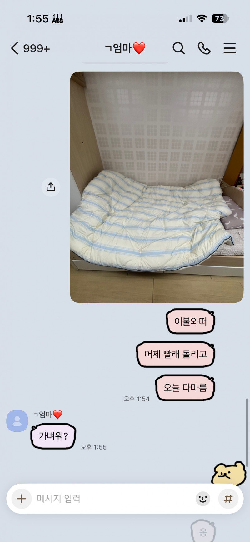 [잡담] 이불 찢어졌다고 하니까 엄마가 이불사줌ㅎㅎ | 인스티즈