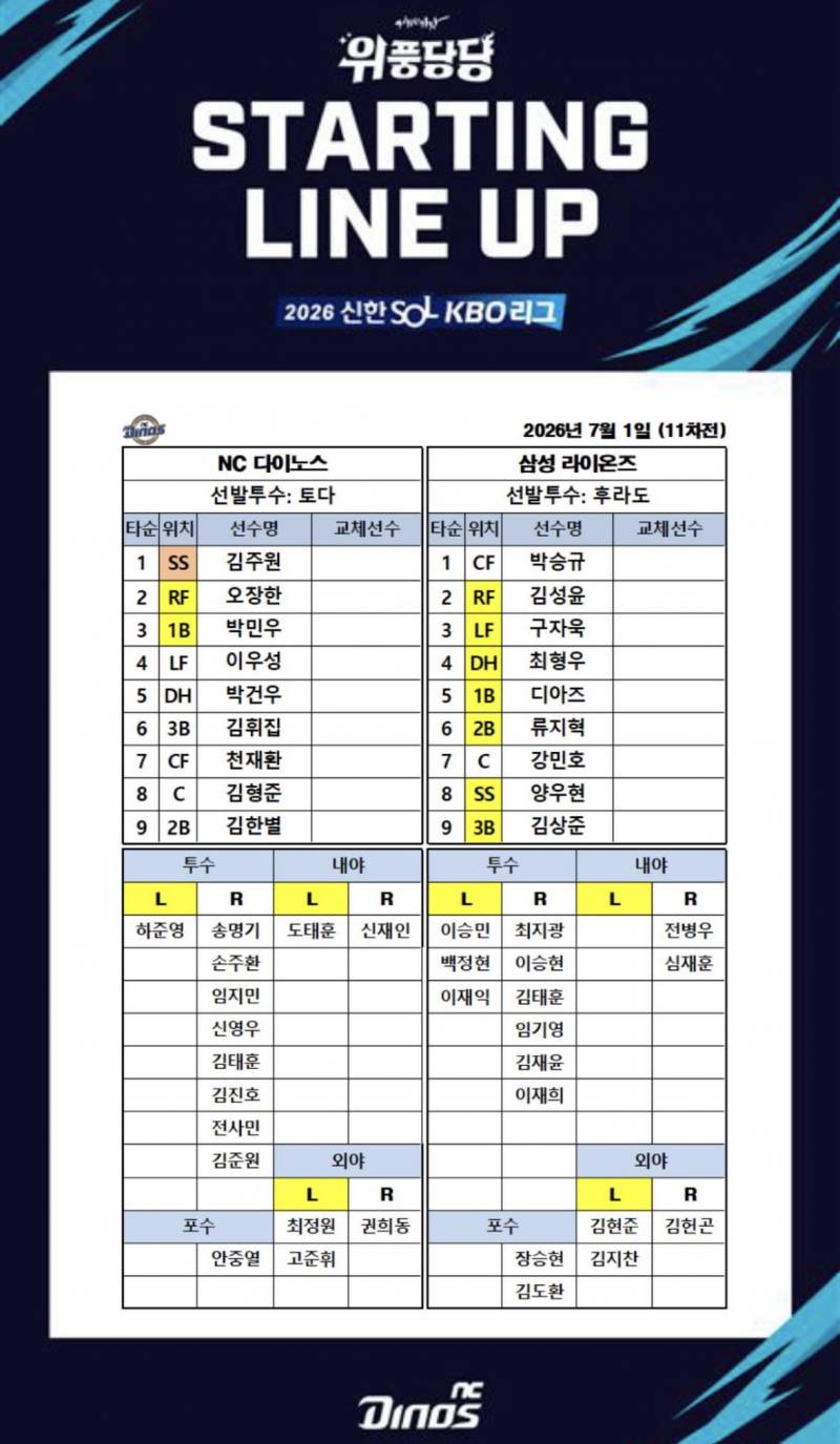 [알림/결과] 라인업 | 인스티즈