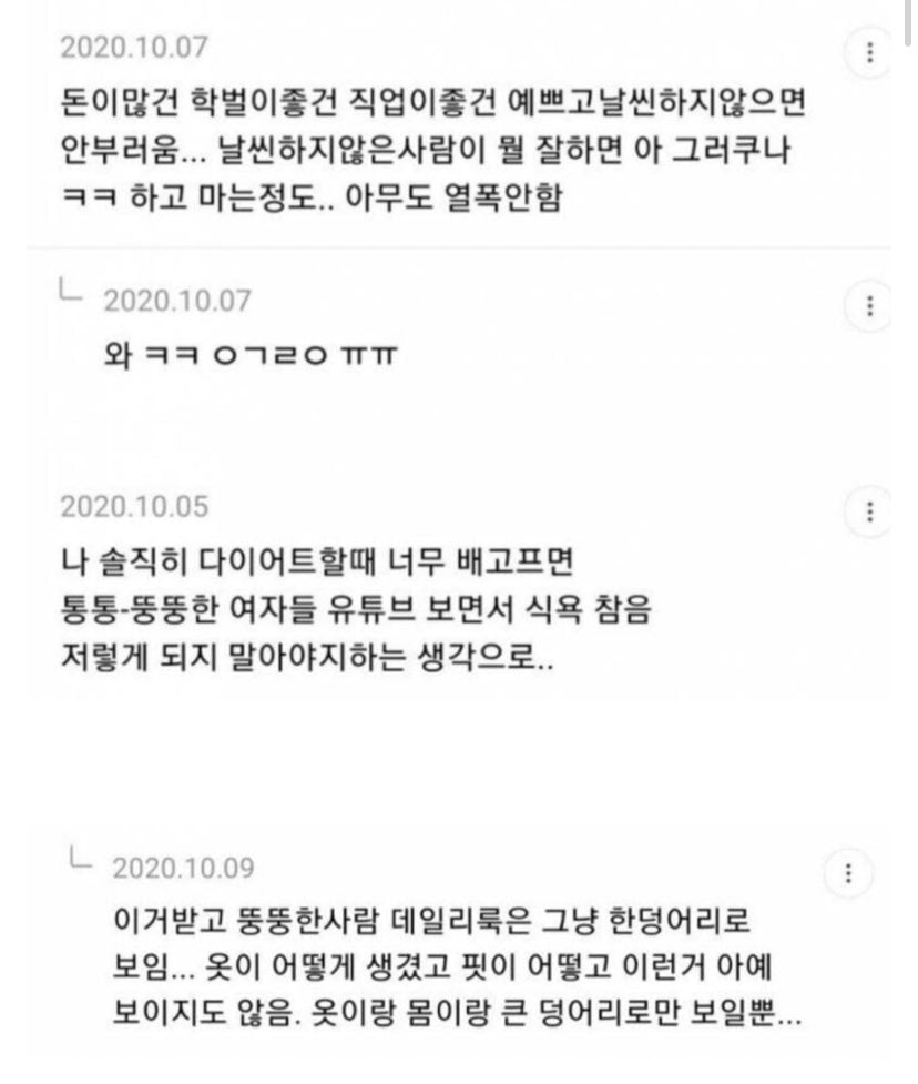 [잡담] 넷사세 다 빼고 뚱뚱하면 사람들 대부분 이렇게 생각해? | 인스티즈
