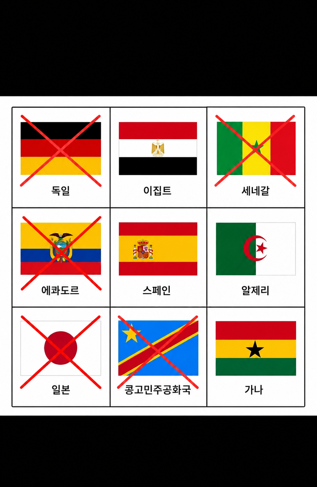 [정보/소식] 북중미월드컵에서 진행되고있는 대한민국 경우의수 빙고판의 저주 | 인스티즈