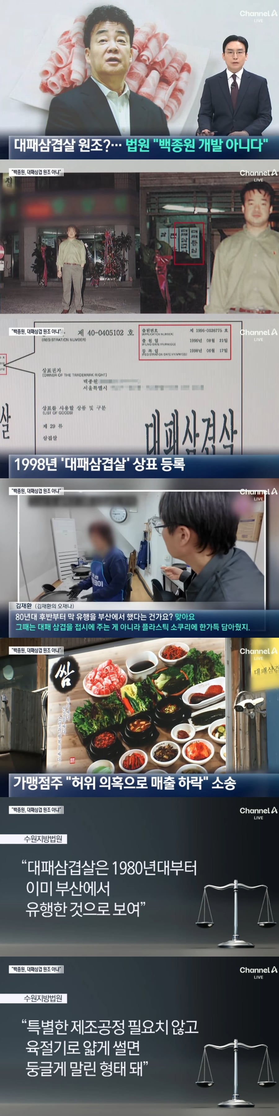 [잡담] 백종원의 대패삼겹살 원조 논란…..법원피셜 | 인스티즈
