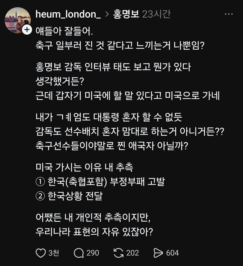 [잡담] 홍명보는 한국의 부패를 미국에 알리기위해 축구를 일부러 졌다 | 인스티즈