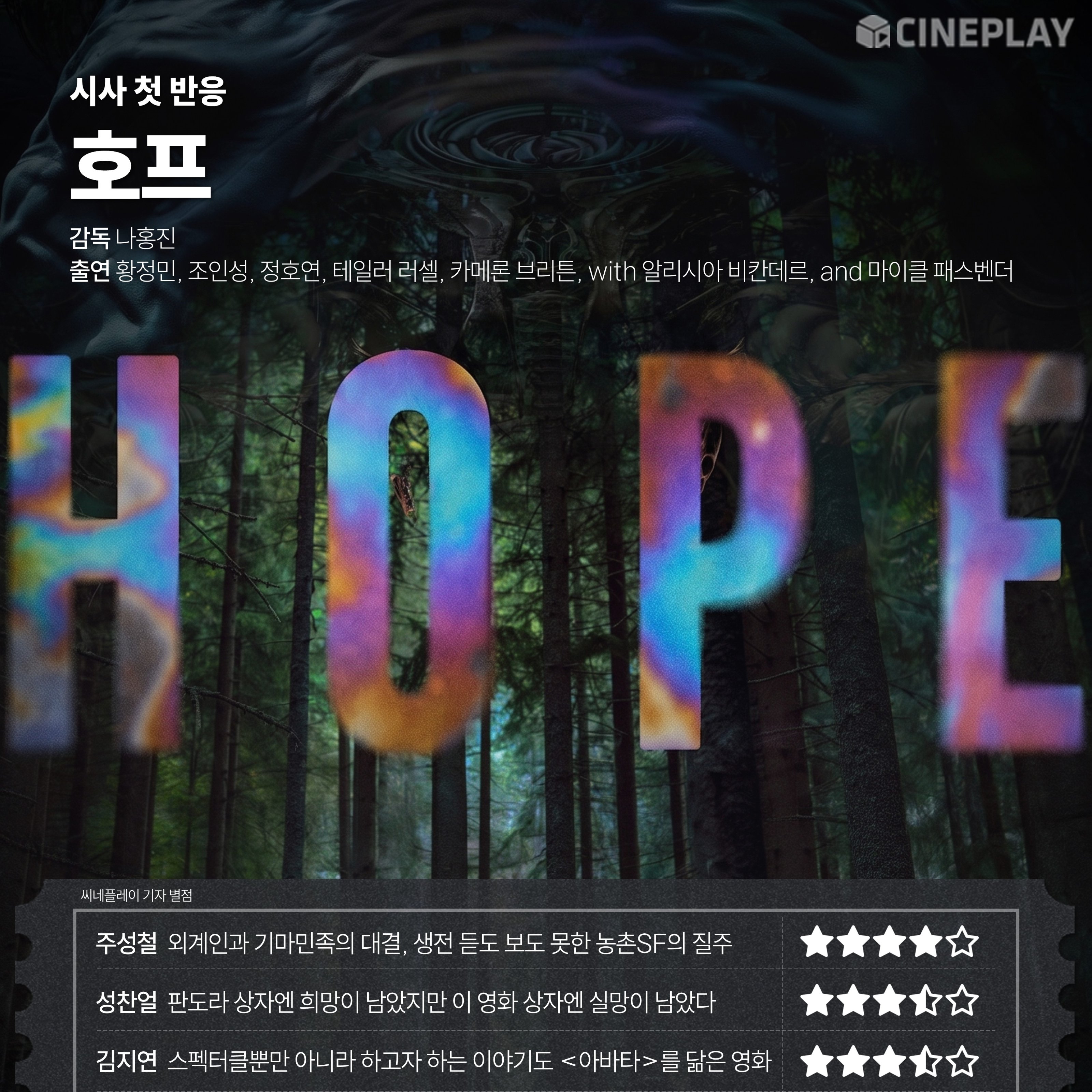 [잡담] 씨네플레이 <호프> 기자평점인데.. | 인스티즈