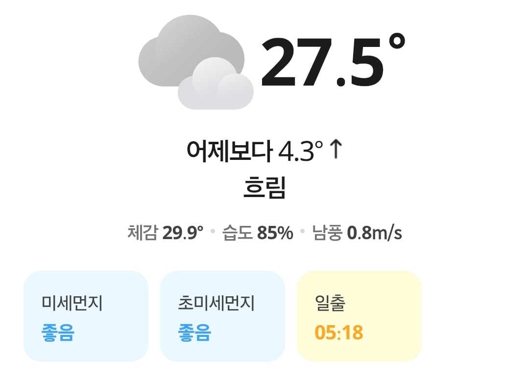 [잡담] 와 우리지역 습도 85%래 | 인스티즈