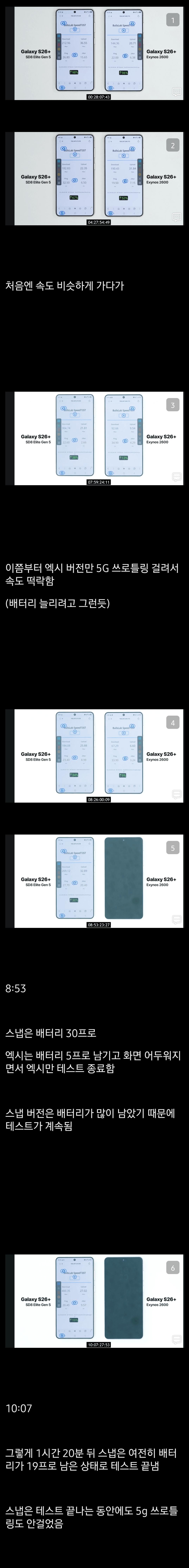 [정보/소식] 갤럭시 S26+ 와 25+ 배터리 대결 | 인스티즈