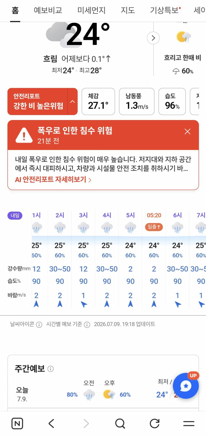 [잡담] 뭐야 새벽에 다시 비 많이오는건가 | 인스티즈