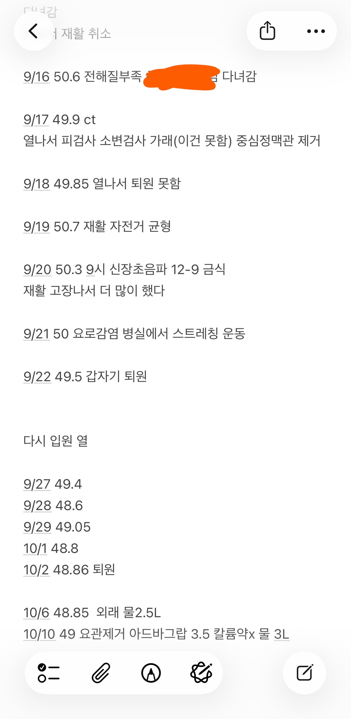 [잡담] 나 수술해서 입원했을때 기록한거 봐 | 인스티즈