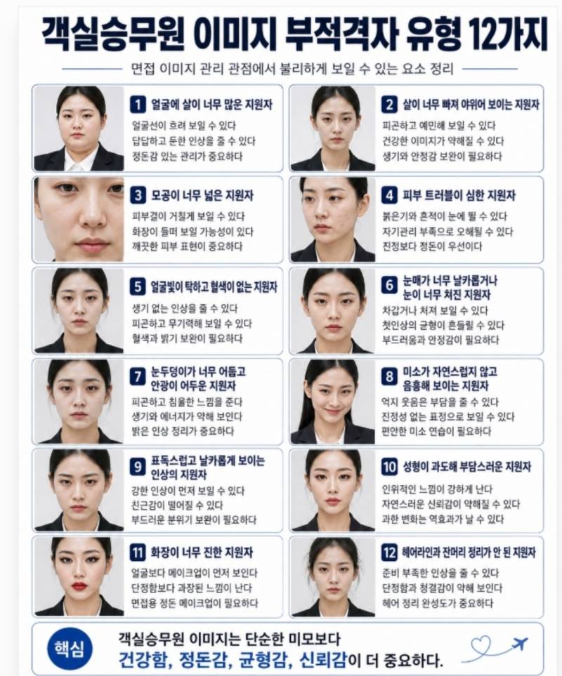 [잡담] 여기 해당되면 승무원 탈락이래 | 인스티즈