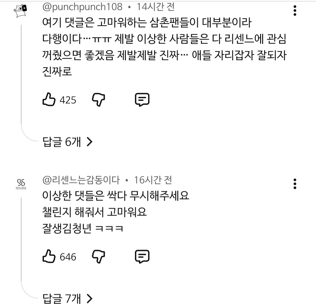 [마플] 다행히 정상 ㄹㅅㄴ팬들은 유튜브 정화할려고 하나보네 | 인스티즈