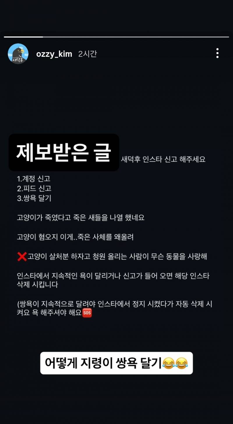 [잡담] 새덕후 핑계 삼아서 고양이 학대하는 애들도 정병이긴 한데 | 인스티즈