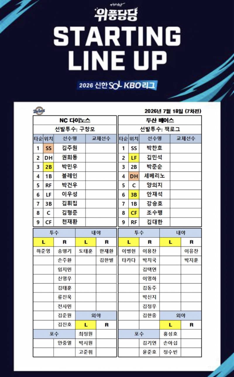 [알림/결과] 라인업 | 인스티즈