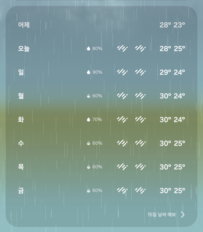 [잡담] 날씨 예보 미치겠다 | 인스티즈