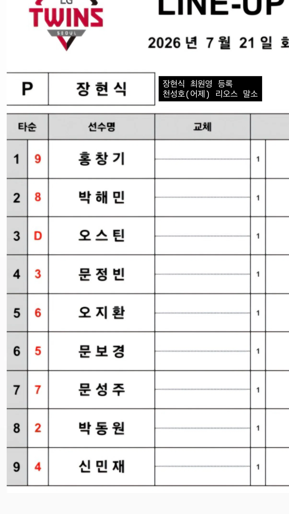 [잡담] 오늘 라인업 | 인스티즈
