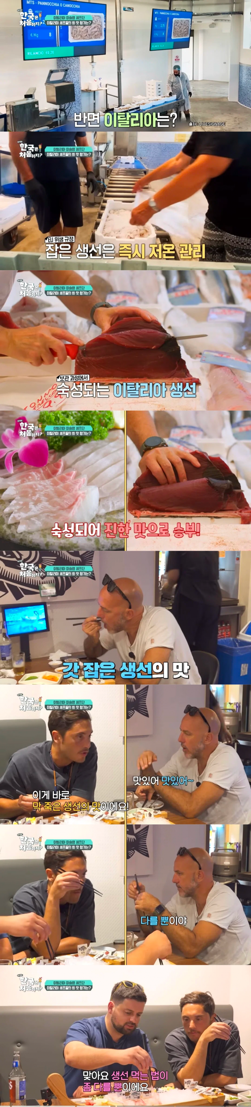 한국의 자연산회 한 점 먹고 조용해진 이탈리아 셰프들.jpg | 인스티즈