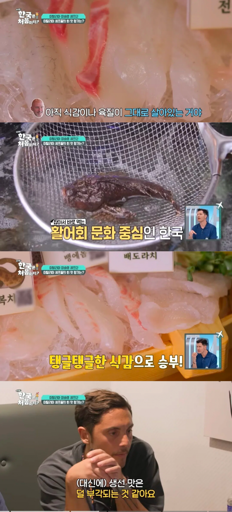 한국의 자연산회 한 점 먹고 조용해진 이탈리아 셰프들.jpg | 인스티즈