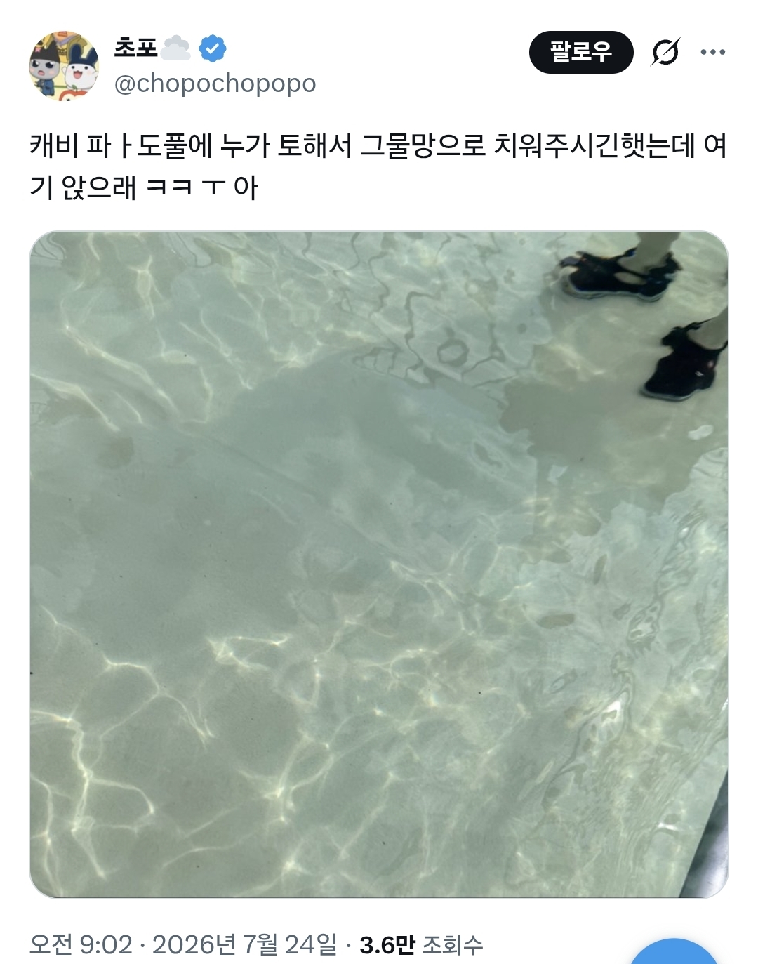 [마플] 와 누가 토했는데 그물망으로 건지고 여기 그냥 앉으라하면 | 인스티즈
