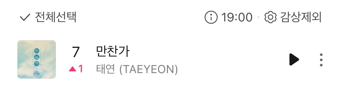 [잡담] 태연 만찬가 탑100 7위 (동시간피크) | 인스티즈